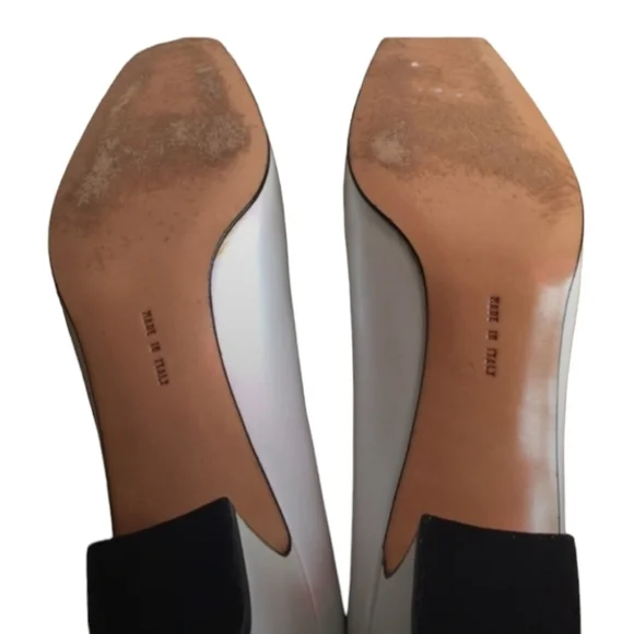 Salvatore Ferragamo Pearl White Heels Size 9AA - Picture 11 of 11